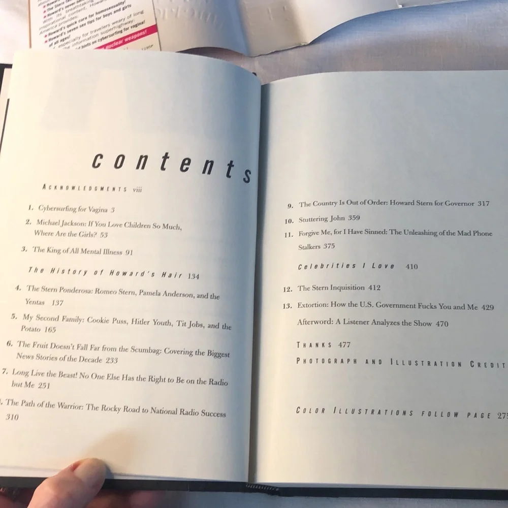 MISS AMERICA HOWARD STERN HARD OVER BOOK